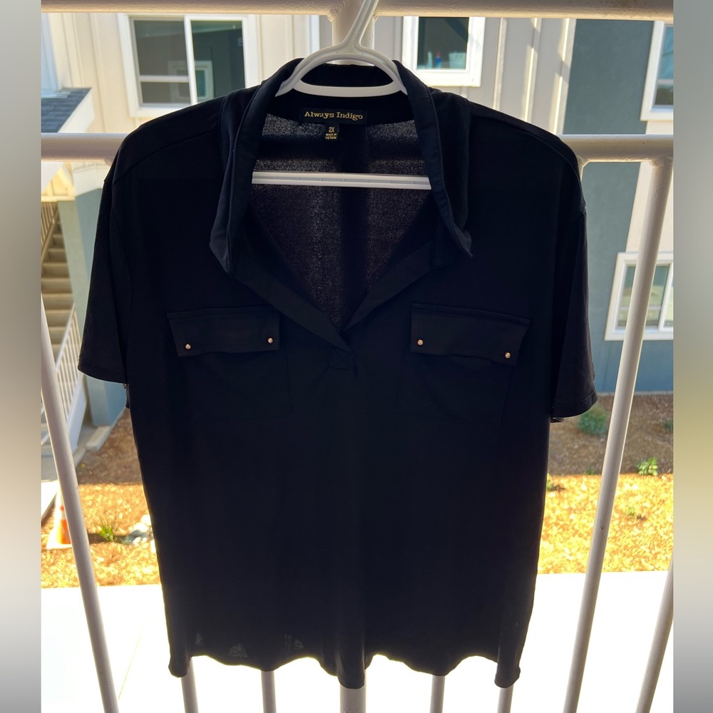 Always Indigo woman’s blouse size 2X